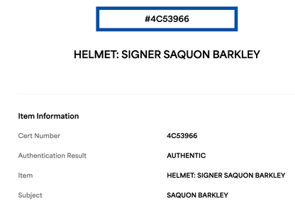 Saquon Barkley Signed FS Superbowl 59 Replica Helmet Eagles Auto PSA COA