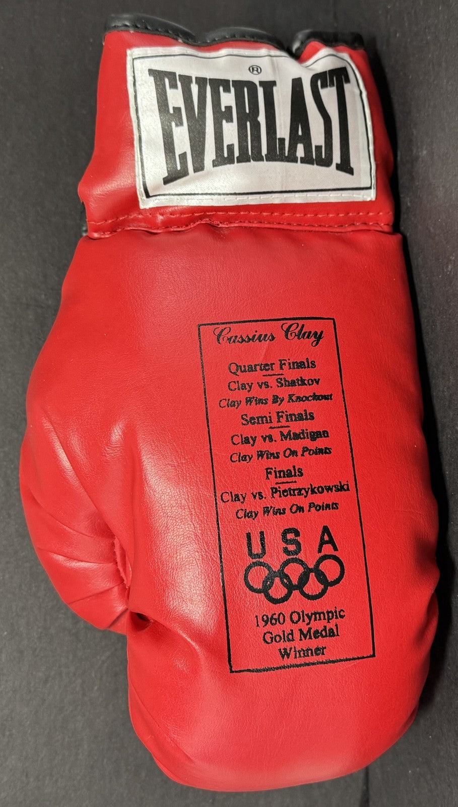 Muhammad Ali Signed Hand Painted 1960 Olympic Gold Boxing Glove Sak Auto AAC COA