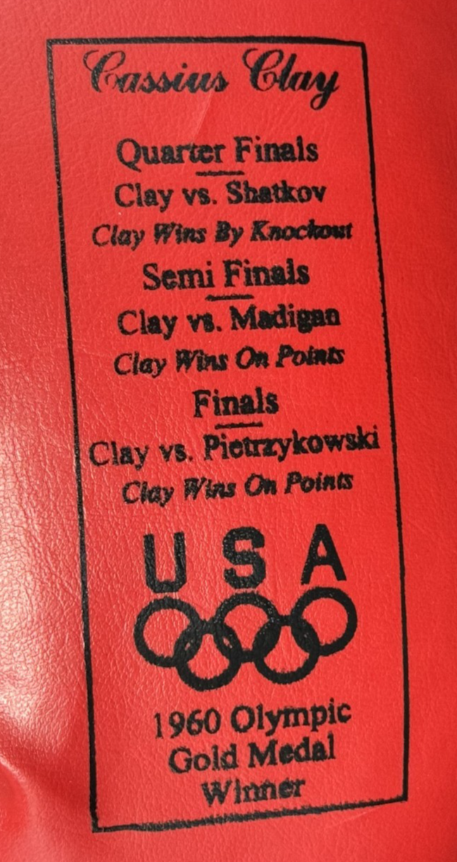 Muhammad Ali Signed Hand Painted 1960 Olympic Gold Boxing Glove Sak Auto AAC COA