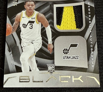 Keyonte George 2023-24 Panini Black Patch Mint Auto /25 Jazz RPA Rookie #RMA-KG