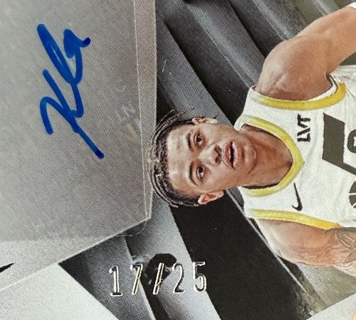 Keyonte George 2023-24 Panini Black Patch Mint Auto /25 Jazz RPA Rookie #RMA-KG