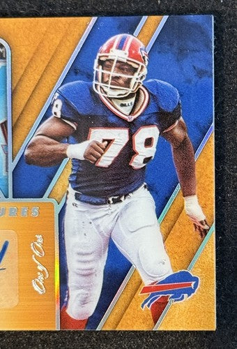 BRUCE SMITH 2020 PANINI GOLD STANDARD GOLD JACKET SIGNATURES AUTO HOF BILLS 1/1