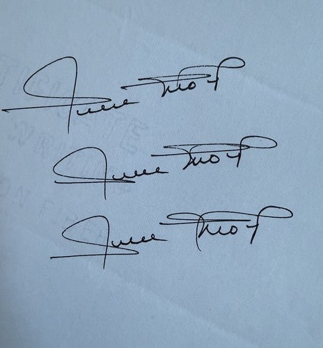 Willie Mays Signed Sports Impressions 1/1 Mint 3 Auto Page HOF For Figurine BAS