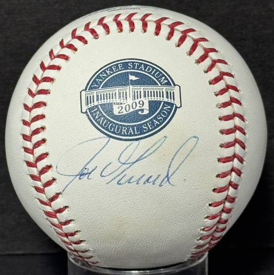 Joe Girardi Signed 2009 Inaugural Logo Baseball Auto MLB Holo Steiner COA WS