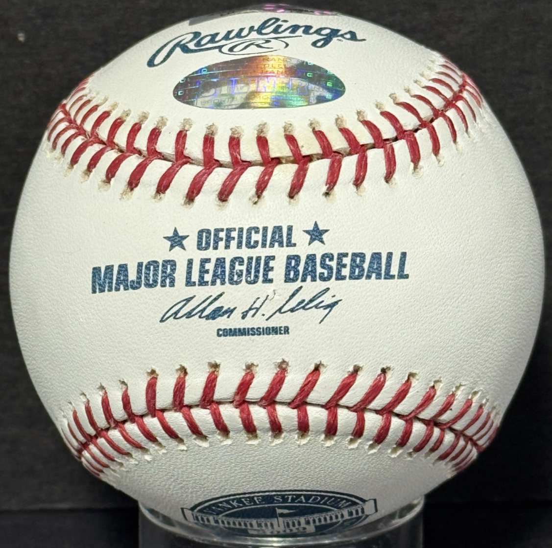 Joe Girardi Signed 2009 Inaugural Logo Baseball Auto MLB Holo Steiner COA WS
