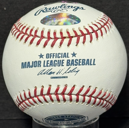 Joe Girardi Signed 2009 Inaugural Logo Baseball Auto MLB Holo Steiner COA WS