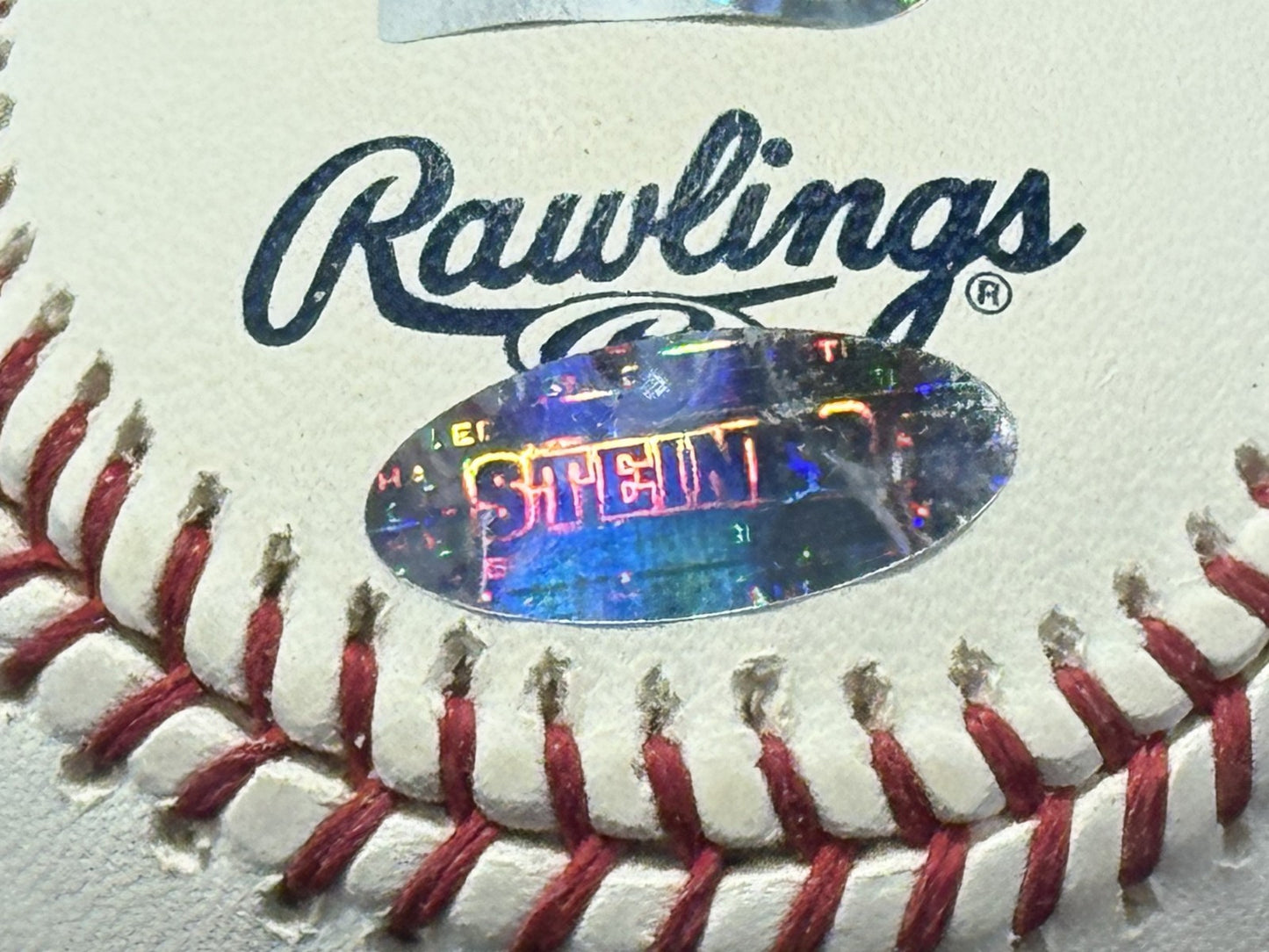Jorge Posada Signed 2009 Inaugural Logo Baseball Auto MLB holo Steiner COA