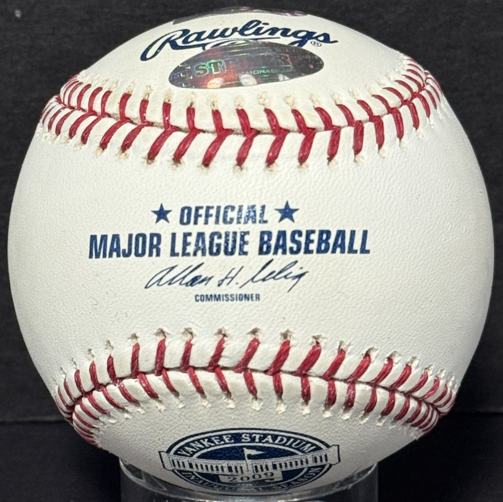Jorge Posada Signed 2009 Inaugural Logo Baseball Auto MLB holo Steiner COA