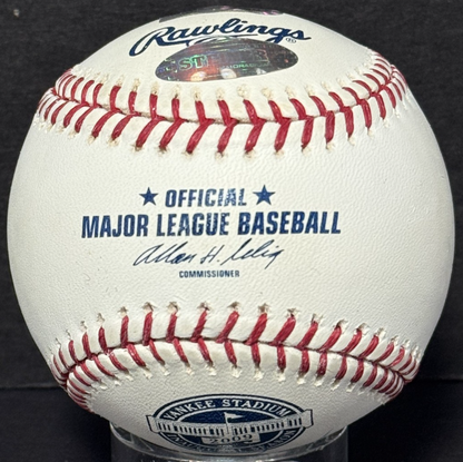 Jorge Posada Signed 2009 Inaugural Logo Baseball Auto MLB holo Steiner COA