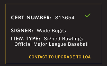 Wade Boggs Signed Official MLB Baseball HOF 05 Auto JSA COA Boston Red Sox