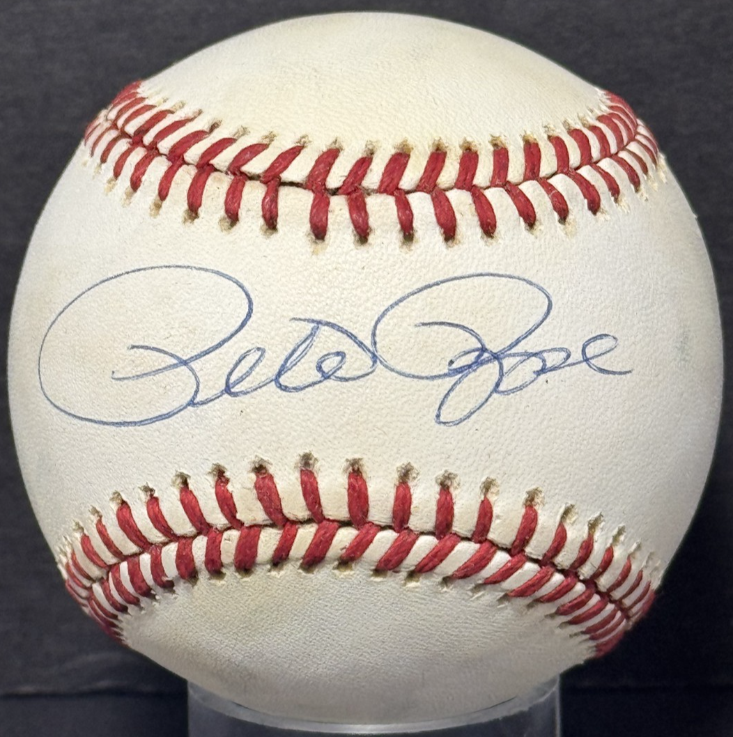 Pete Rose Signed Official NL Baseball Giamatti Ball Auto PSA COA Cincinnati Reds