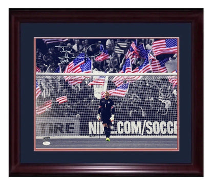 Tim Howard Signed 16x20 Framed Team Usa Flag Soccer Photo World Cup Auto Jsa Coa