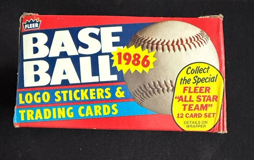 1986 FLEER BASEBALL SEALED WAX BOX FROM CASE 36 packs CRISP MINT SMOOTH BEAUTY