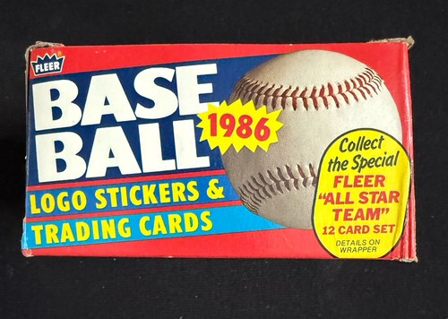 1986 FLEER BASEBALL SEALED WAX BOX FROM CASE 36 packs CRISP MINT SMOOTH BEAUTY