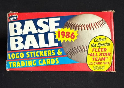 1986 FLEER BASEBALL SEALED WAX BOX FROM CASE 36 packs CRISP MINT SMOOTH BEAUTY