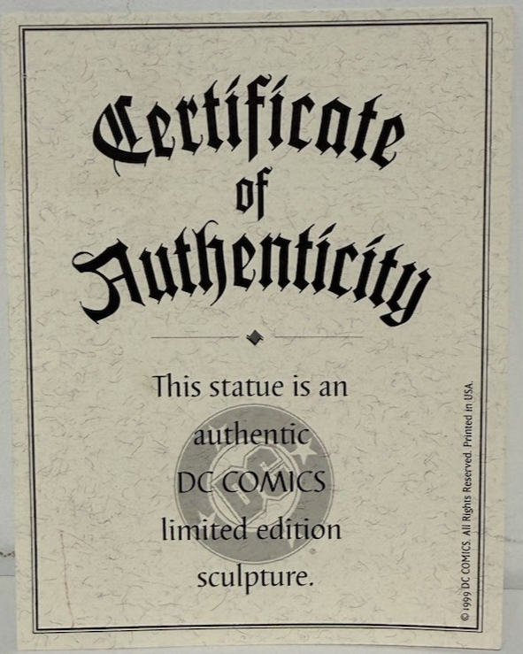 DC Direct Golden Age GREEN LANTERN LE Signed Martin Nodell Statue 6” Auto DC COA