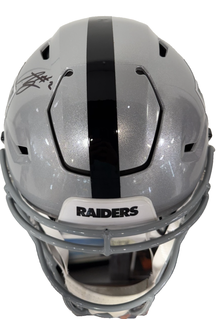 Ashton Jeanty Signed SpeedFlex Authentic FS Helmet LV Raiders Auto BAS COA