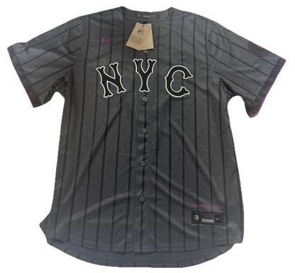 Brandon Nimmo Signed Authentic Nike Mets City Connect Jersey Auto MLB Fanatics