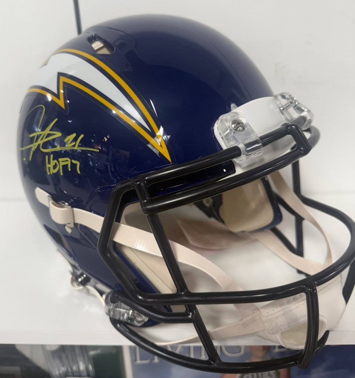Ladainian Tomlinson Chargers Signed FS Speed Authentic Helmet HOF 17 Auto Bas