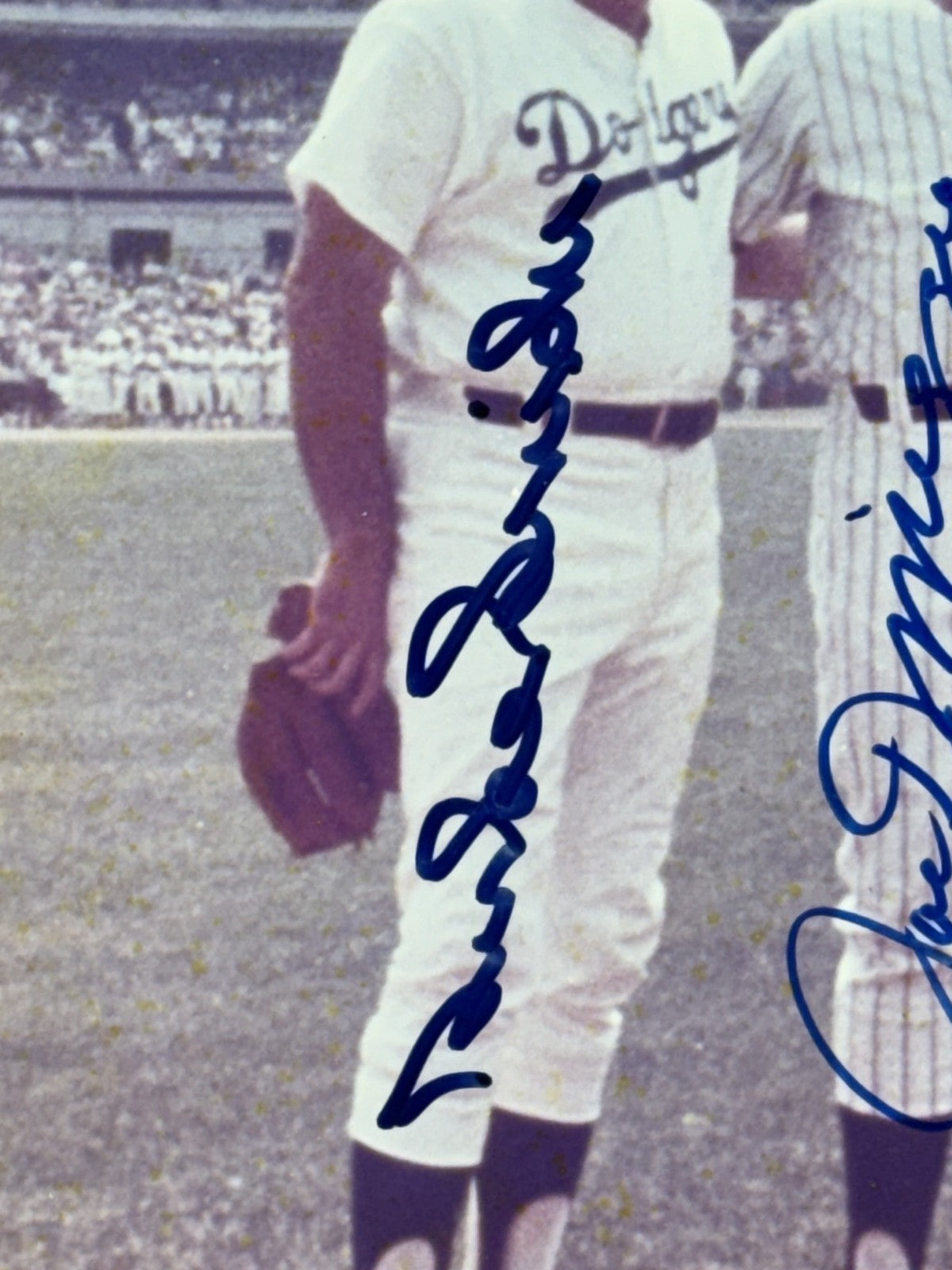 Mickey Mantle Joe DiMaggio Willie Mays Snider Signed 8x10 Framed Photo Auto JSA