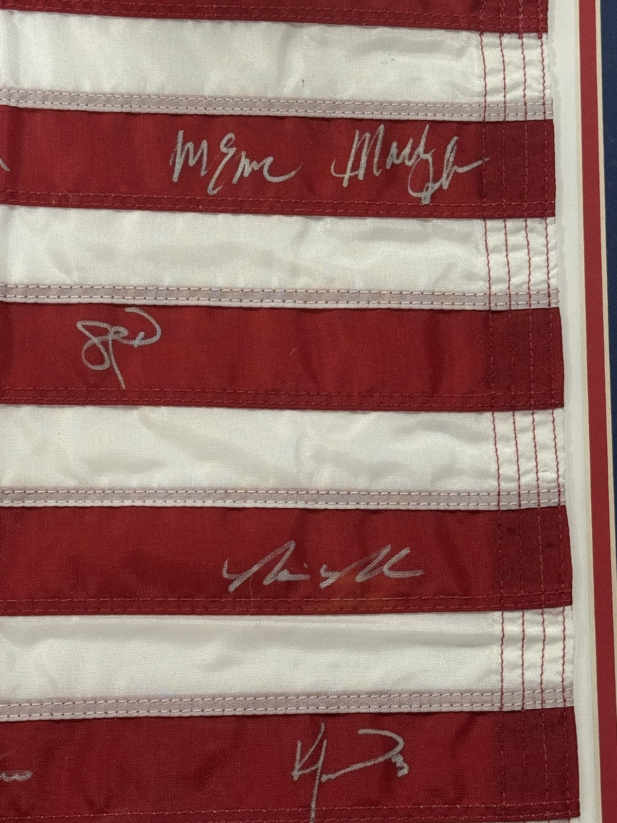 1980 Miracle ICE Hockey ALL 20 On Team Signed Framed USA Flag Auto JSA Eruzione