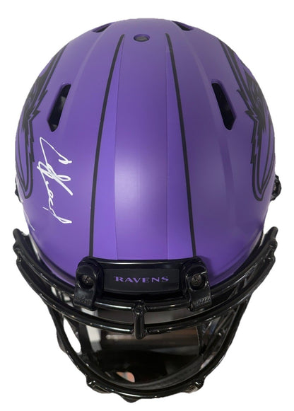 Ray Lewis Ed Reed Suggs Ravens Signed FS Rave Speed Authentic Helmet Auto BAS