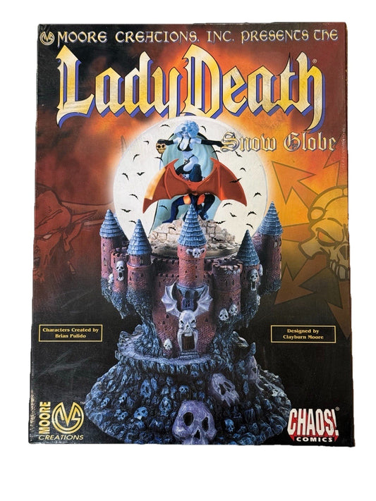 Moore Creations Chaos Comics 1997 Lady Death Snow Globe LE 2900/3000 NIB New