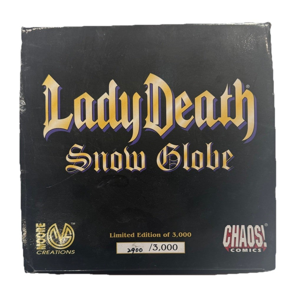 Moore Creations Chaos Comics 1997 Lady Death Snow Globe LE 2900/3000 NIB New