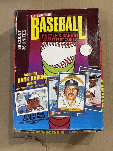 1986 Donruss Leaf Baseball Unopened Wax Box Mint 36 Packs Fred McGriiff Rc Fasc