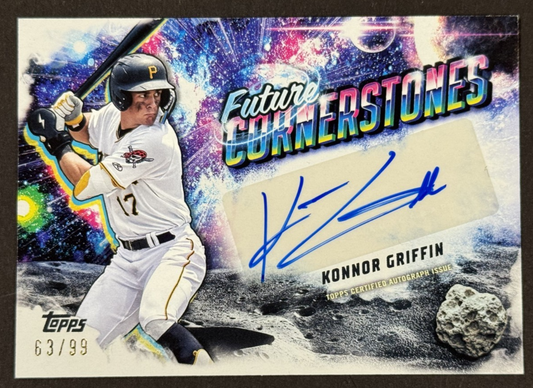 Topps 2025 Pro Debut Future Cornerstones Konnor Griffin Auto /99 Pirates #1 Pros