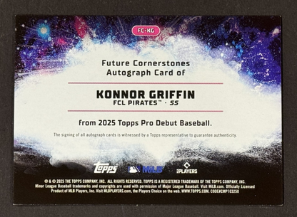 Topps 2025 Pro Debut Future Cornerstones Konnor Griffin Auto /99 Pirates #1 Pros