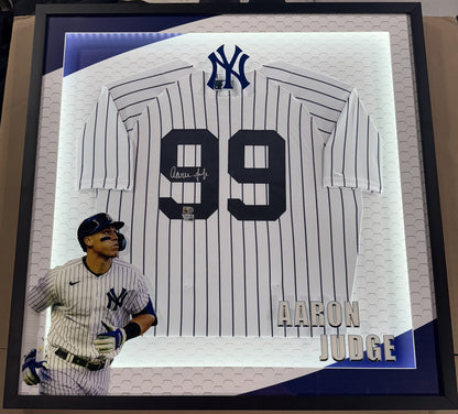 Aaron Judge Signed Nike Jersey Framed LED Shadowbox Auto MLB Fanatics Yankees