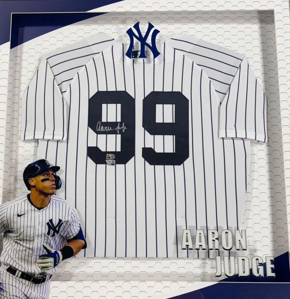 Aaron Judge Signed Nike Jersey Framed LED Shadowbox Auto MLB Fanatics Yankees