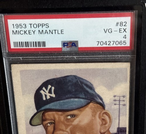 1953 TOPPS MICKEY MANTLE #82 PSA 4 Sharp Crisp Beauty HOF Yankees 2nd Topps Card