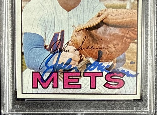 JOHN SULLIVAN 1967 Topps #568 METS Signed Mint Auto d.2023 HI # Beauty  Psa Coa