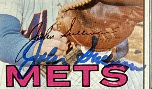 JOHN SULLIVAN 1967 Topps #568 METS Signed Mint Auto d.2023 HI # Beauty  Psa Coa
