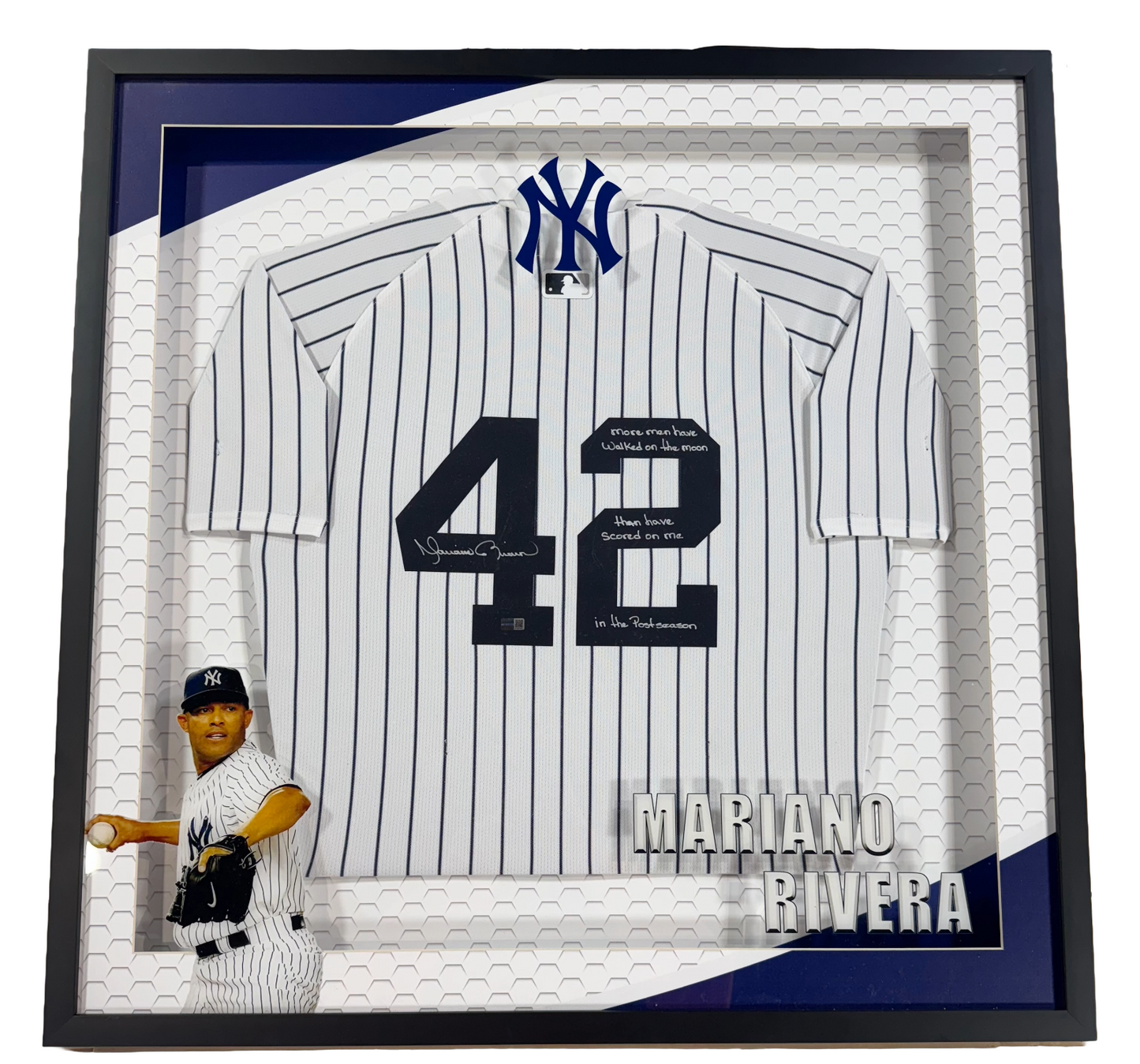 Mariano Rivera Signed Jersey Moon ins Framed LED Shadowbox Auto Steiner Yankees