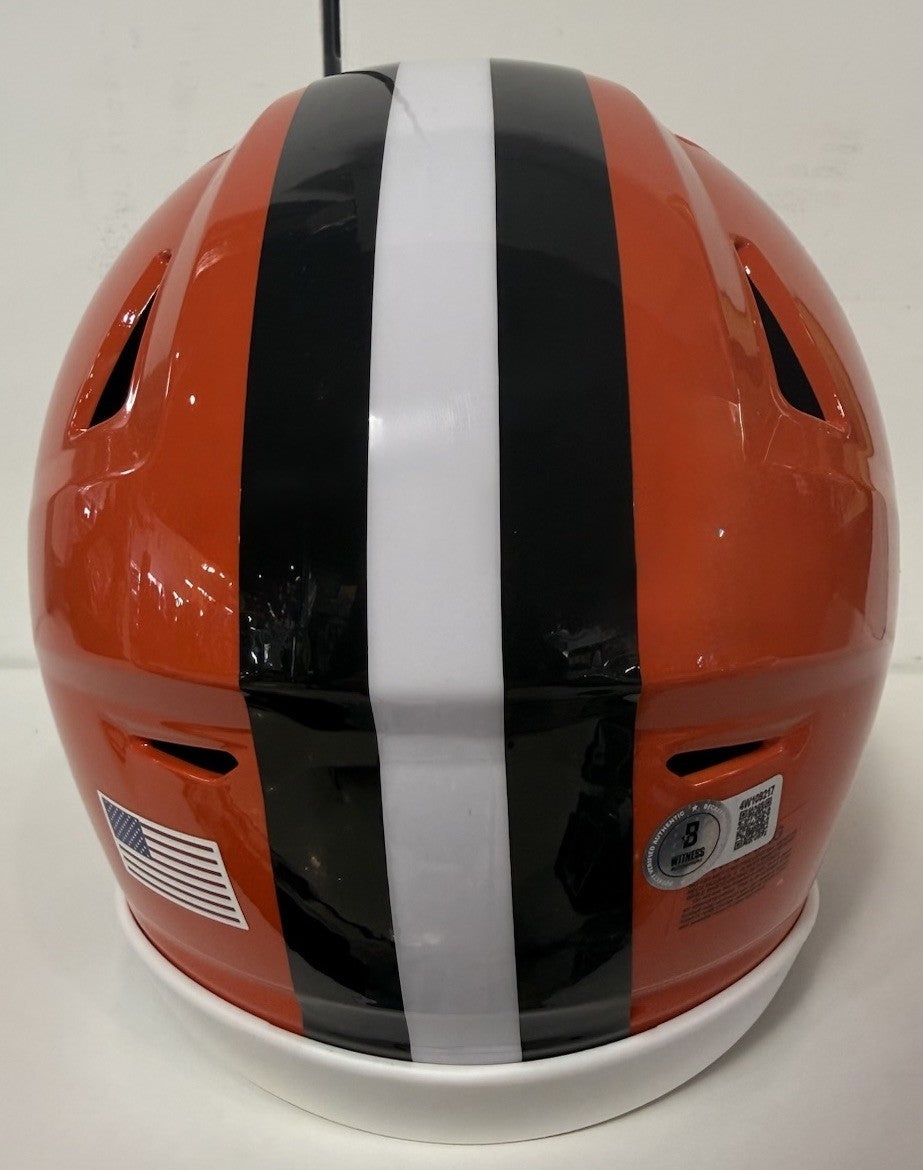 Quinshon Judkins Cleveland Browns Signed Speed Flex Midi Helmet Beckett Coa