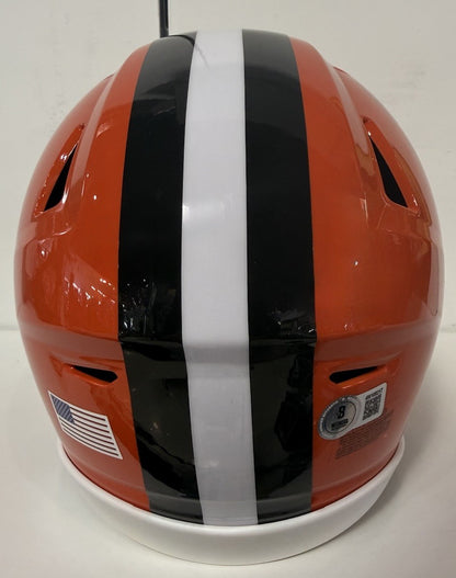 Quinshon Judkins Cleveland Browns Signed Speed Flex Midi Helmet Beckett Coa