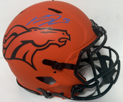 Bo Nix Denver Broncos Signed FS Rave Speed Authentic Helmet Auto Beckett COA