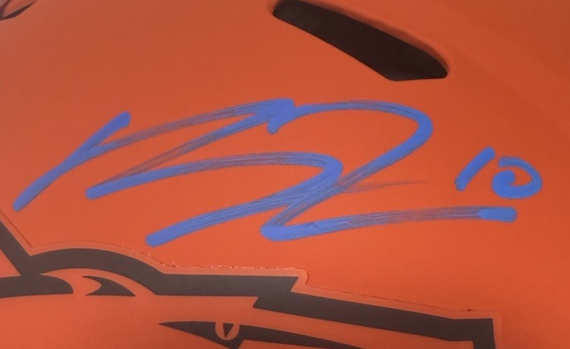 Bo Nix Denver Broncos Signed FS Rave Speed Authentic Helmet Auto Beckett COA