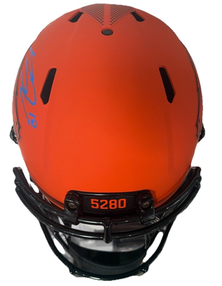 Bo Nix Denver Broncos Signed FS Rave Speed Authentic Helmet Auto Beckett COA
