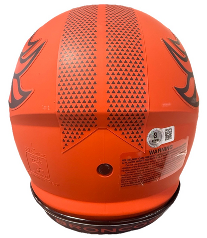 Bo Nix Denver Broncos Signed FS Rave Speed Authentic Helmet Auto Beckett COA