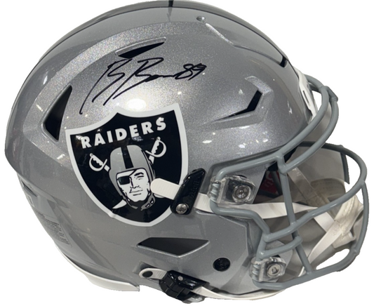 Brock Bowers Signed FS Speed Flex Authentic Helmet LV Raiders Auto BAS COA