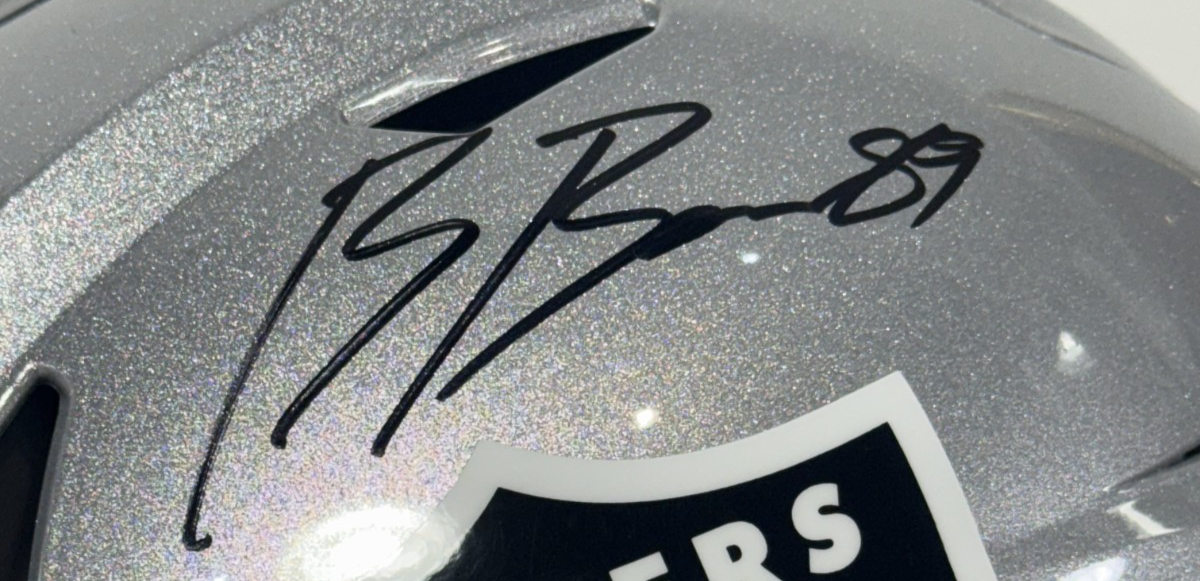 Brock Bowers Signed FS Speed Flex Authentic Helmet LV Raiders Auto BAS COA