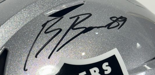 Brock Bowers Signed FS Speed Flex Authentic Helmet LV Raiders Auto BAS COA