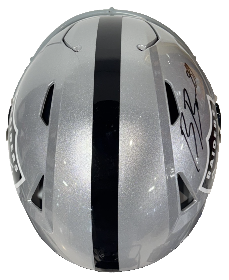 Brock Bowers Signed FS Speed Flex Authentic Helmet LV Raiders Auto BAS COA