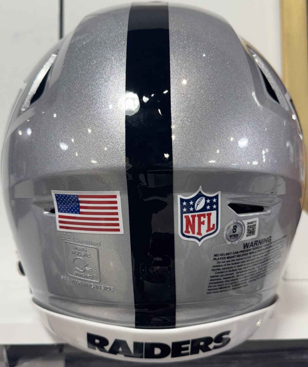 Brock Bowers Signed FS Speed Flex Authentic Helmet LV Raiders Auto BAS COA