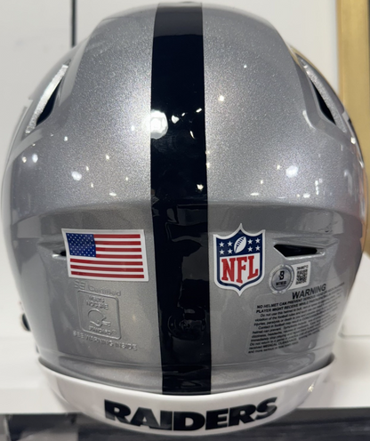 Brock Bowers Signed FS Speed Flex Authentic Helmet LV Raiders Auto BAS COA