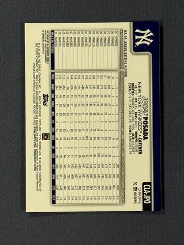 Jorge Posada 2025 Topps Chrome Legends Auto Orange Refractor /25 Mint Yankees